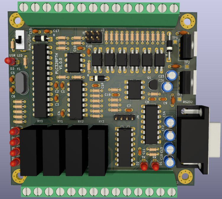 Diseño, fabricación y programación de un PLC con Arduino y el Atmega328P y KiCAD